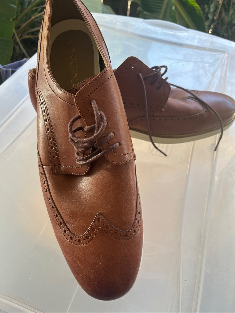 Cole Haan Men's Brown Wingtip Dress Shoes - Unbranded